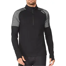 2XU Light Speed Half Zip Long Sleeve Mens Running Top - Black