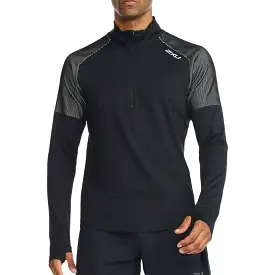 2XU Light Speed Half Zip Long Sleeve Mens Running Top - Black