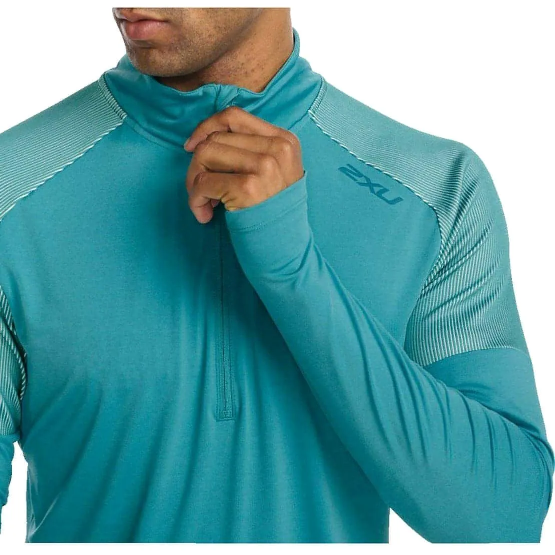 2XU Light Speed Half Zip Long Sleeve Mens Running Top - Blue