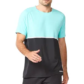 2XU Motion Colour Block Short Sleeve Mens Training Top - Blue