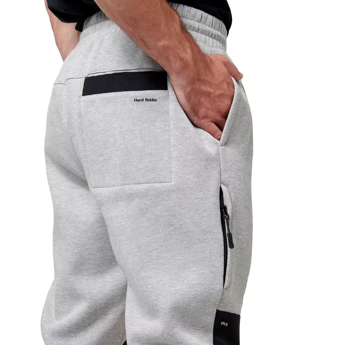 3 x Mens Hard Yakka Xtreme Jogger Fleece Trackie Pant Grey