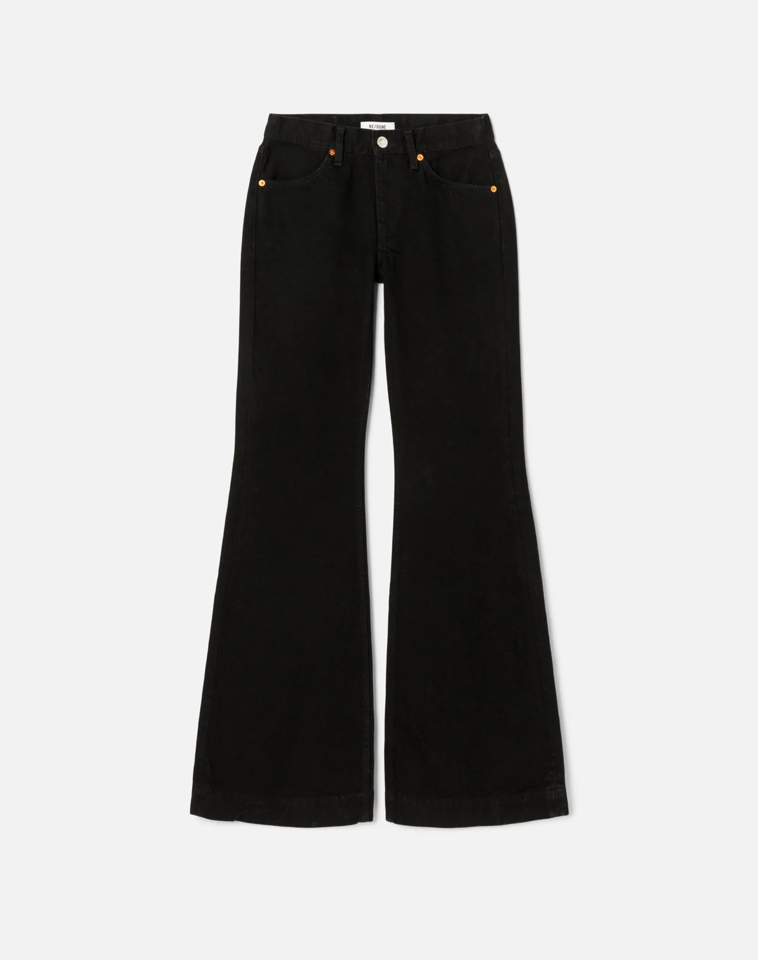 70s Low Rise Bell Bottom - Black