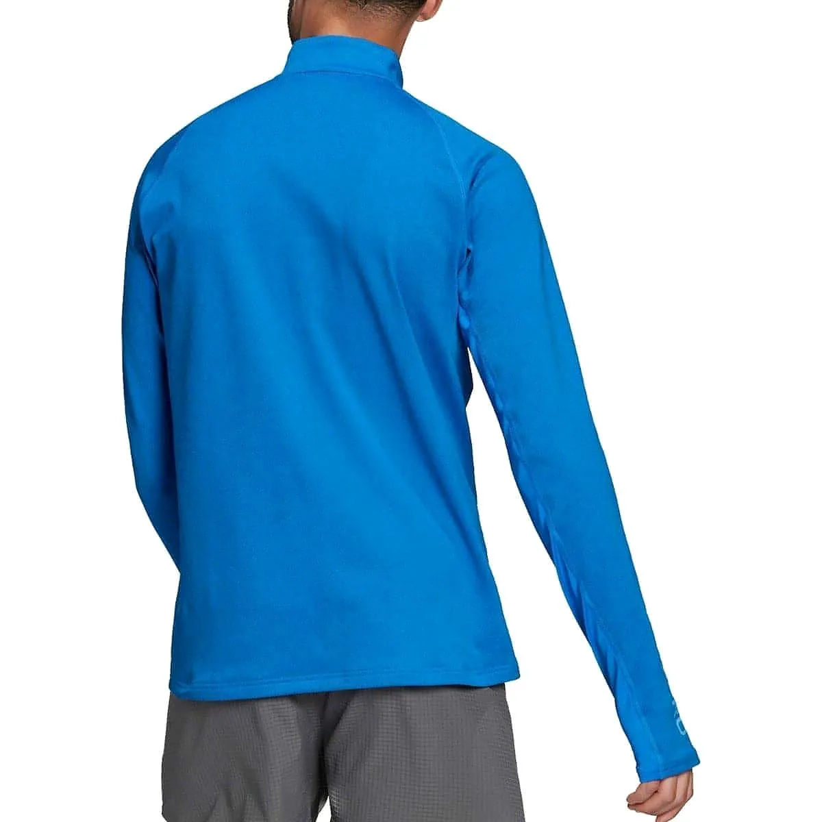 adidas Adizero Half Zip Long Sleeve Mens Running Top - Blue