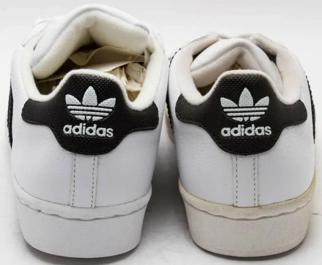 Adidas kid's vintage 1999 superstar 2 tumble leather 049817 white/black sz. 5