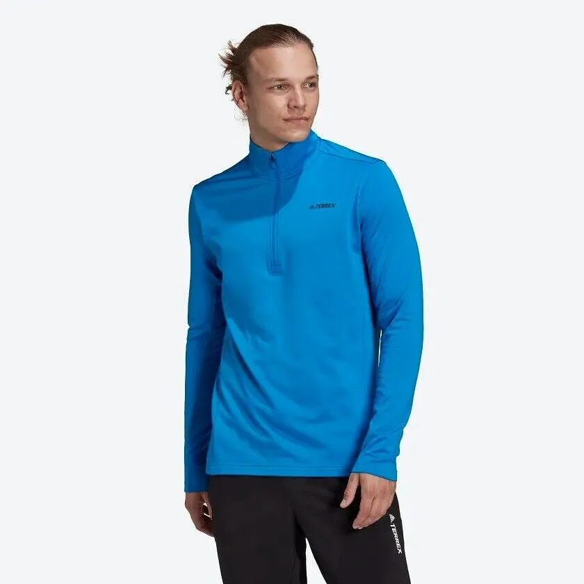 adidas Terrex Everyhike Mens Running Top Hiking Half Zip Long Sleeve T-Shirt