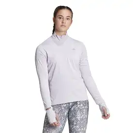 Adidas Women's Fast Running Half-Zip Long Sleeve Top