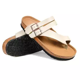 Aerothotic Kaizen Split Toe Comfort Slides in Cream