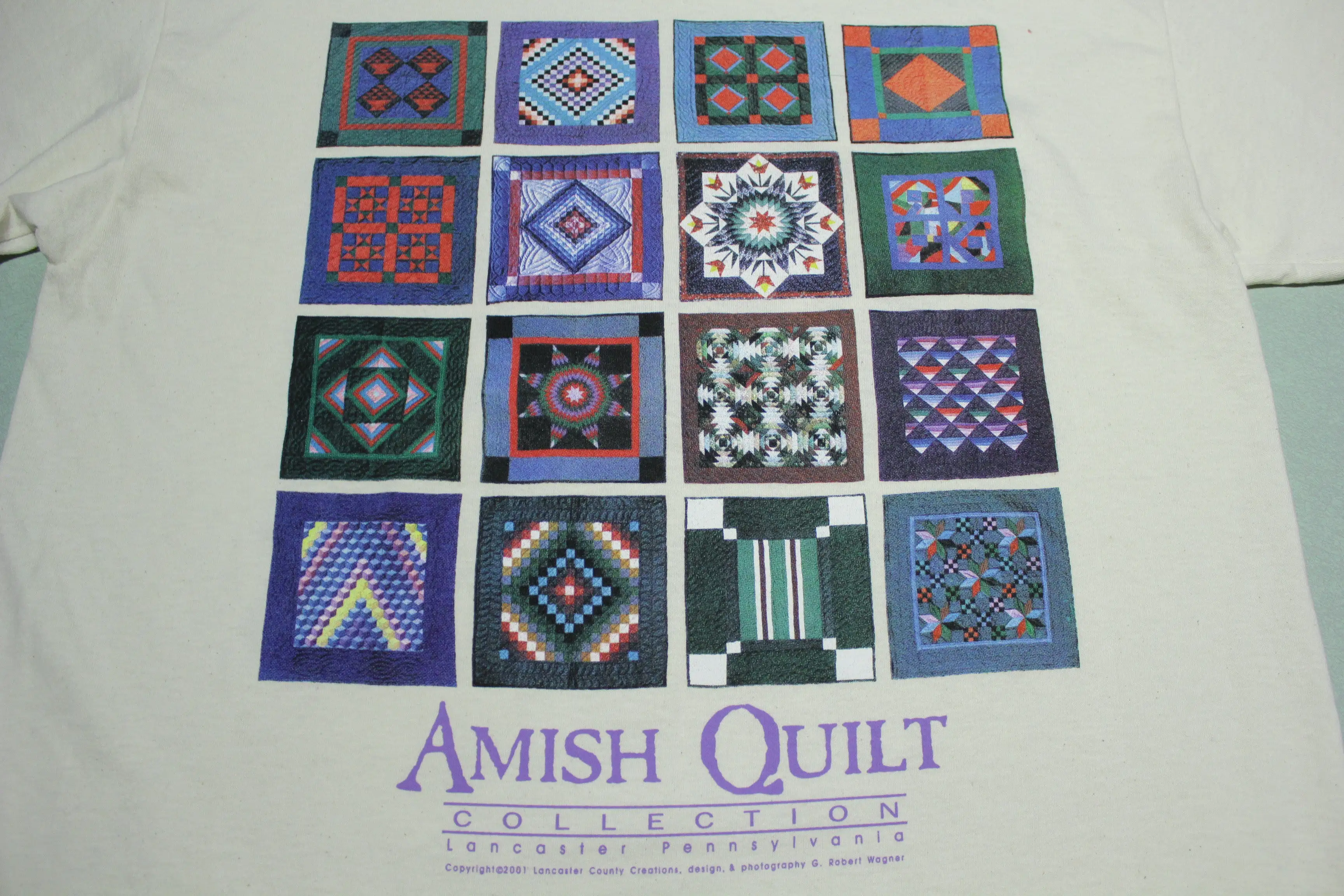 Amish Quilt Collection Lancaster 2001 Vintage T-Shirt