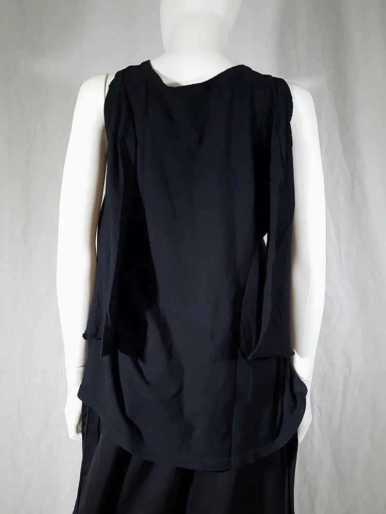 Ann Demeulemeester black jumper with extra armholes — spring 1999