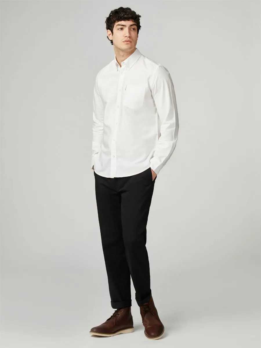 Ben Sherman Signature Long Sleeve Oxford Shirt White