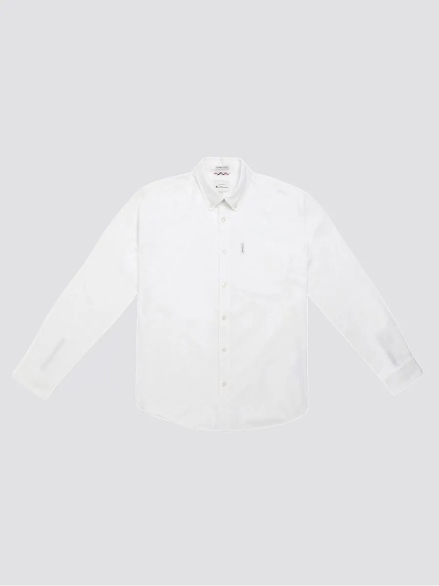 Ben Sherman Signature Long Sleeve Oxford Shirt White