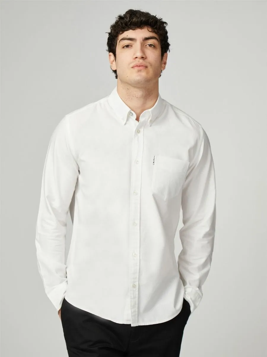 Ben Sherman Signature Long Sleeve Oxford Shirt White