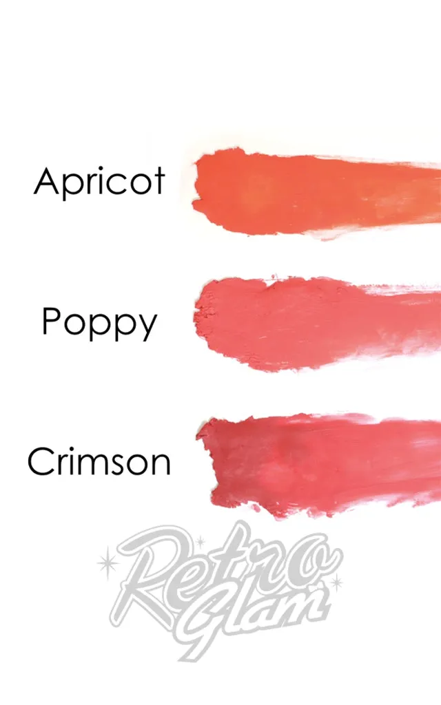 Besame Cream Rouge in Crimson, Apricot or Poppy