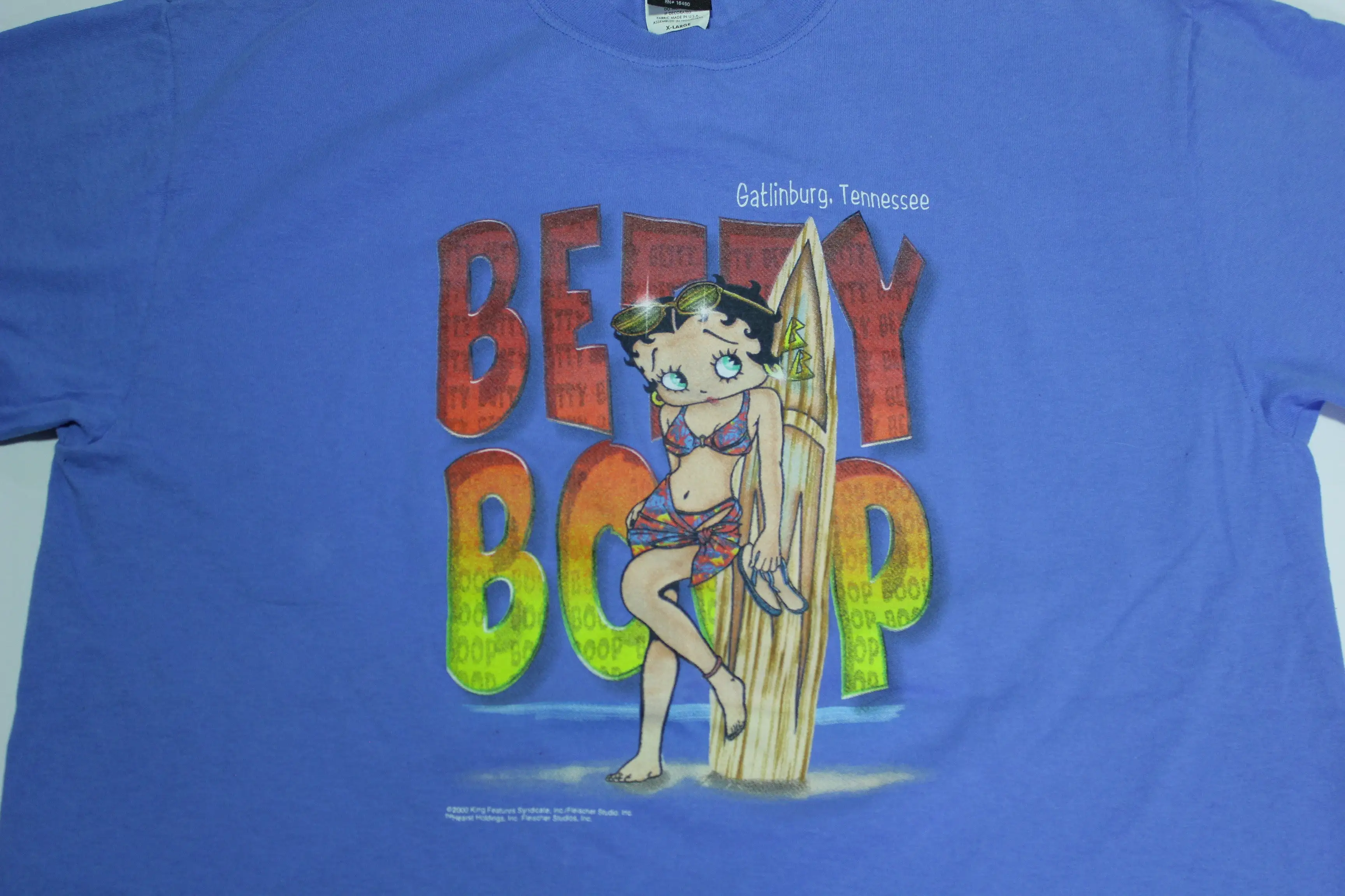 Betty Boop Gatlinburg Tennessee Vintage King Features Syndicate Y2K Bikini Surf T-Shirt