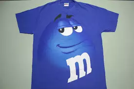 Blue M&M Candy Snacks Vintage 00's T-Shirt