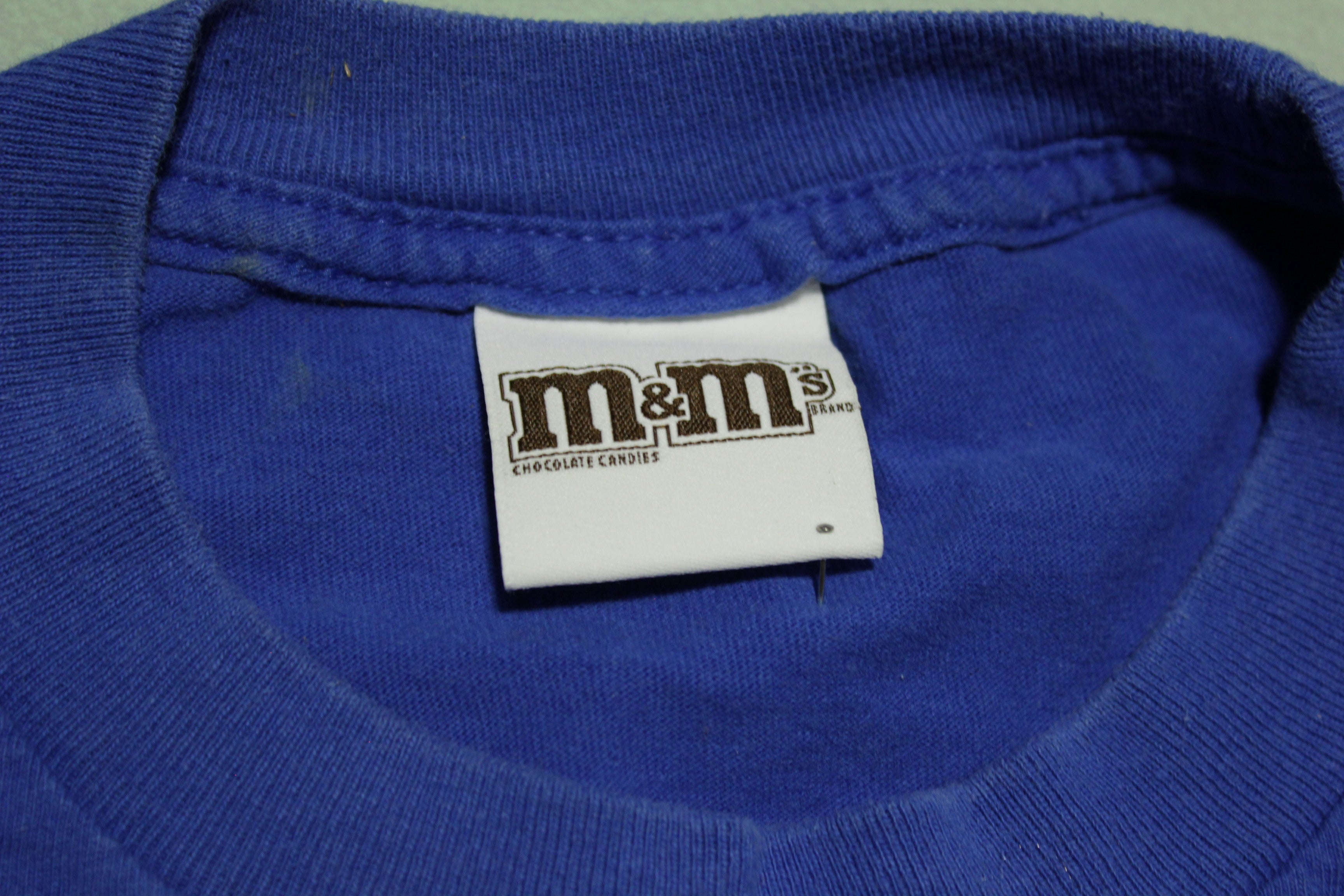 Blue M&M Candy Snacks Vintage 00's T-Shirt