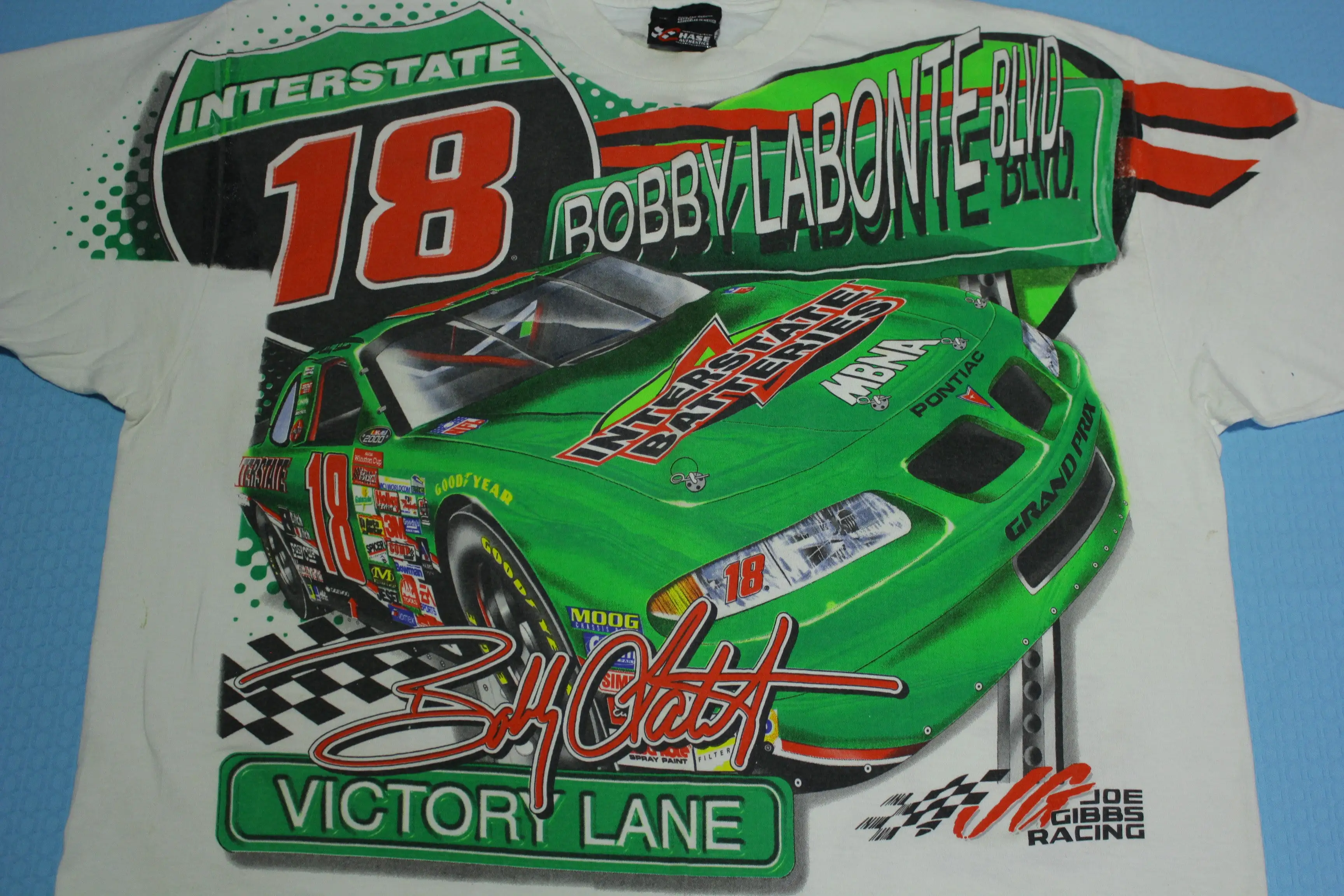 Bobby Labonte Vintage Y2K 2000 Victory Lane AOP Joe Gibbs Nascar Racing  Chase T-Shirt