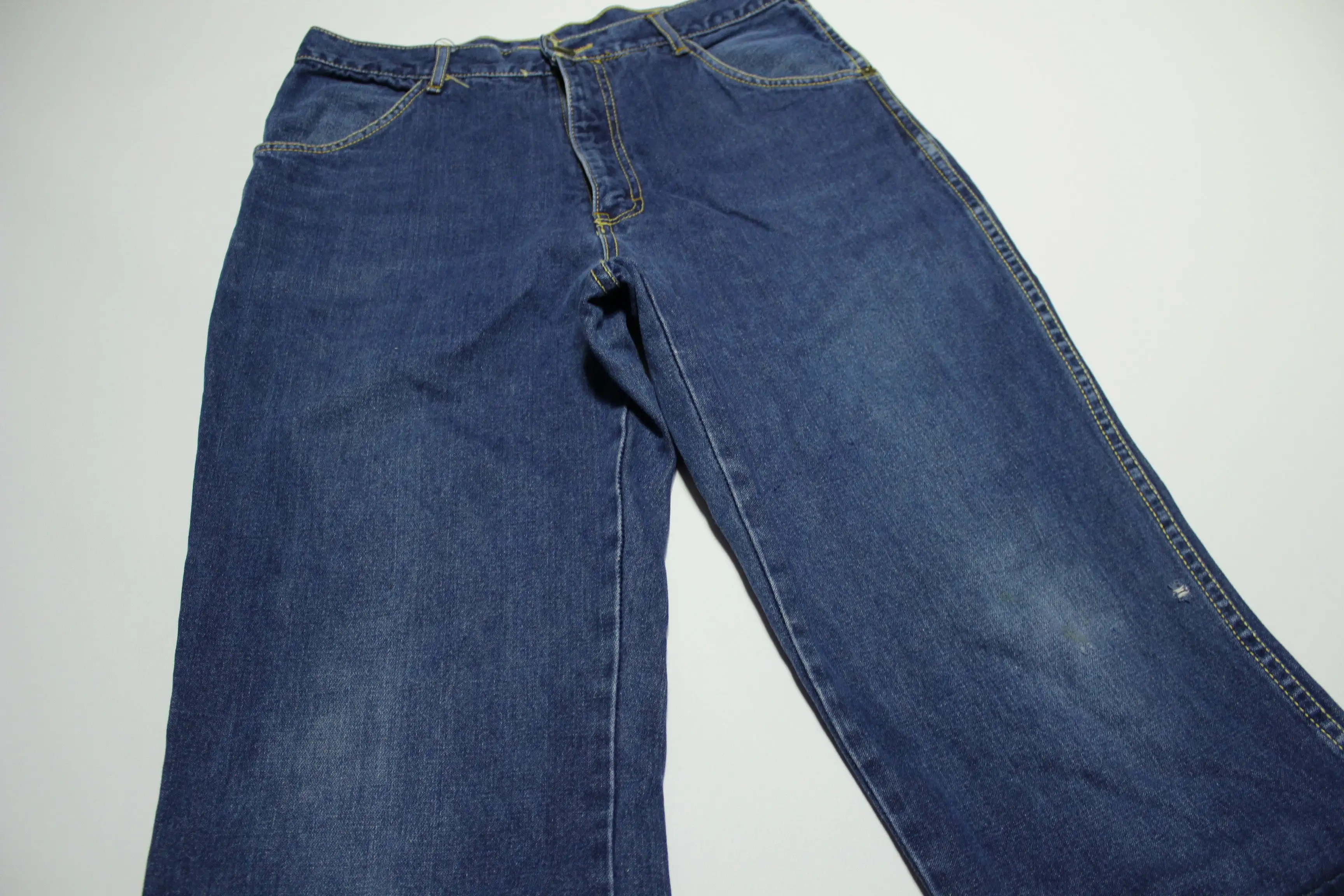 Brittania Vintage 70's Flare Bell Bottom Denim Blue Jeans