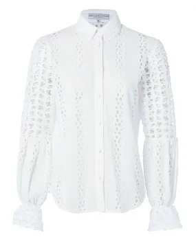 Broderie Lace Shirt                             White