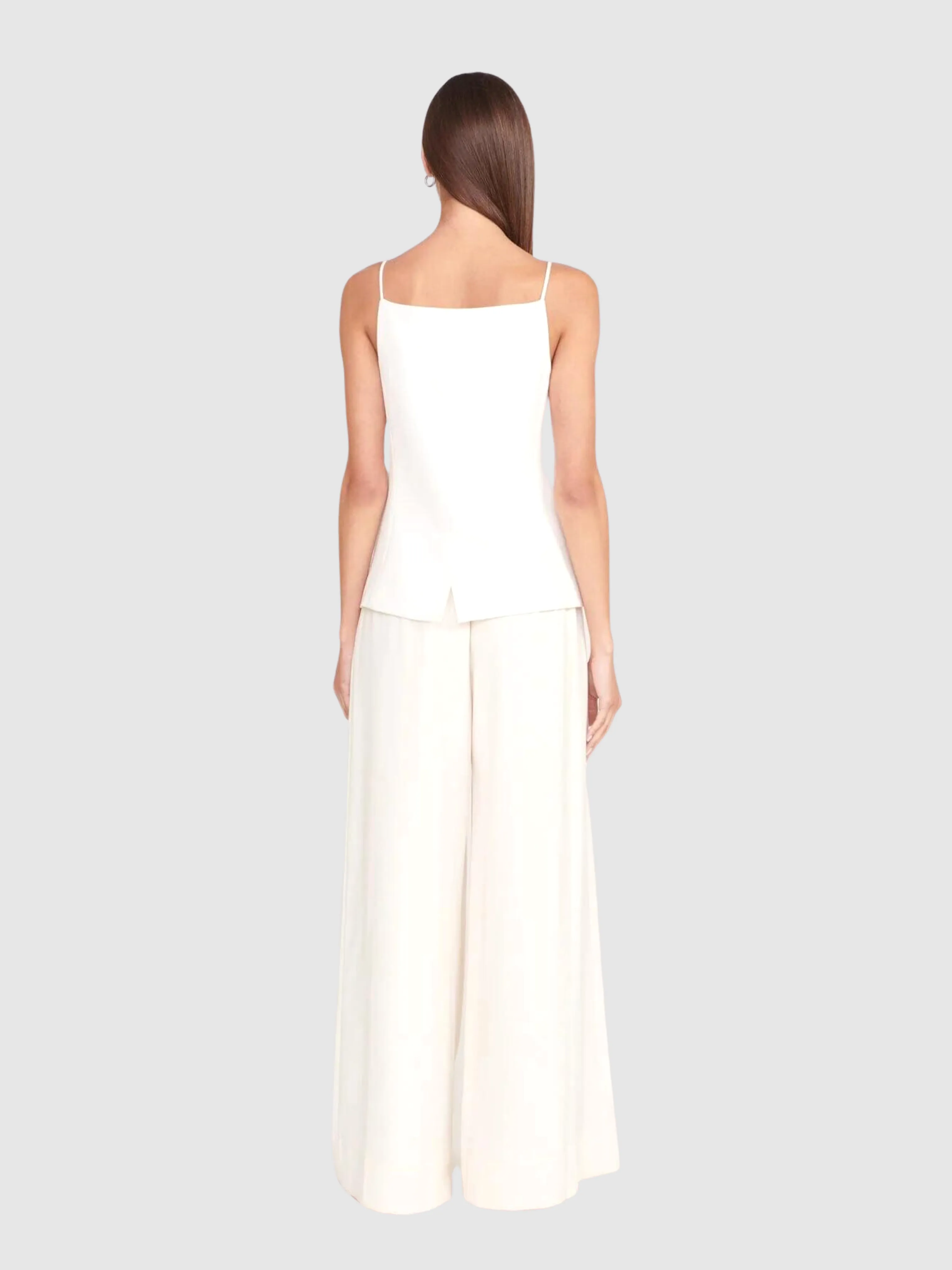 Caleb Ivory Wide-Leg Pant