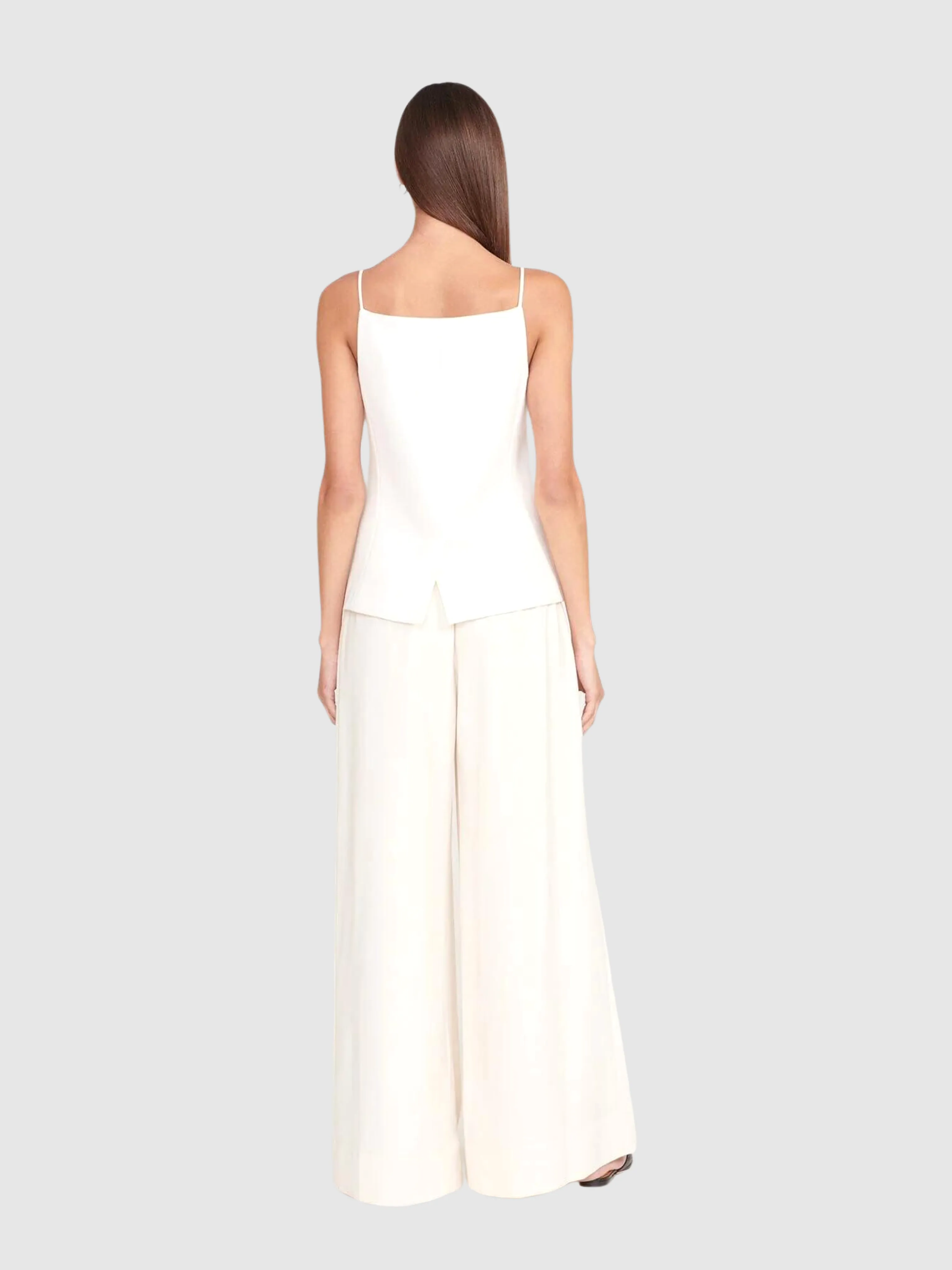 Caleb Ivory Wide-Leg Pant