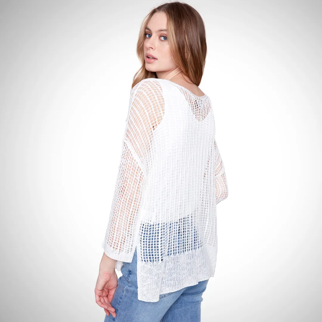 Charlie B -  Fishnet Crochet Sweater