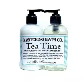 Clearance: Fragrance Collection Tea Time Body Lotion & Moisturizing Liquid Cleanser Set  by B. Witching Made in USA