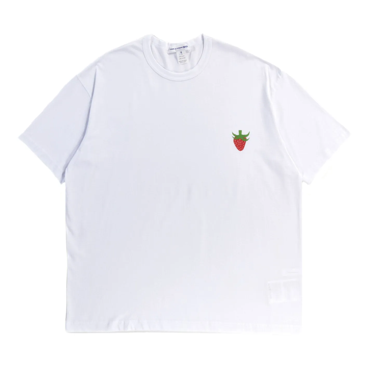 COMME DES GARCONS SHIRT T014 BRETT WESTFALL STRAWBERRY BIG T-SHIRT WHITE