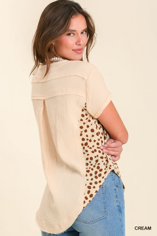 Dotted in Cream top