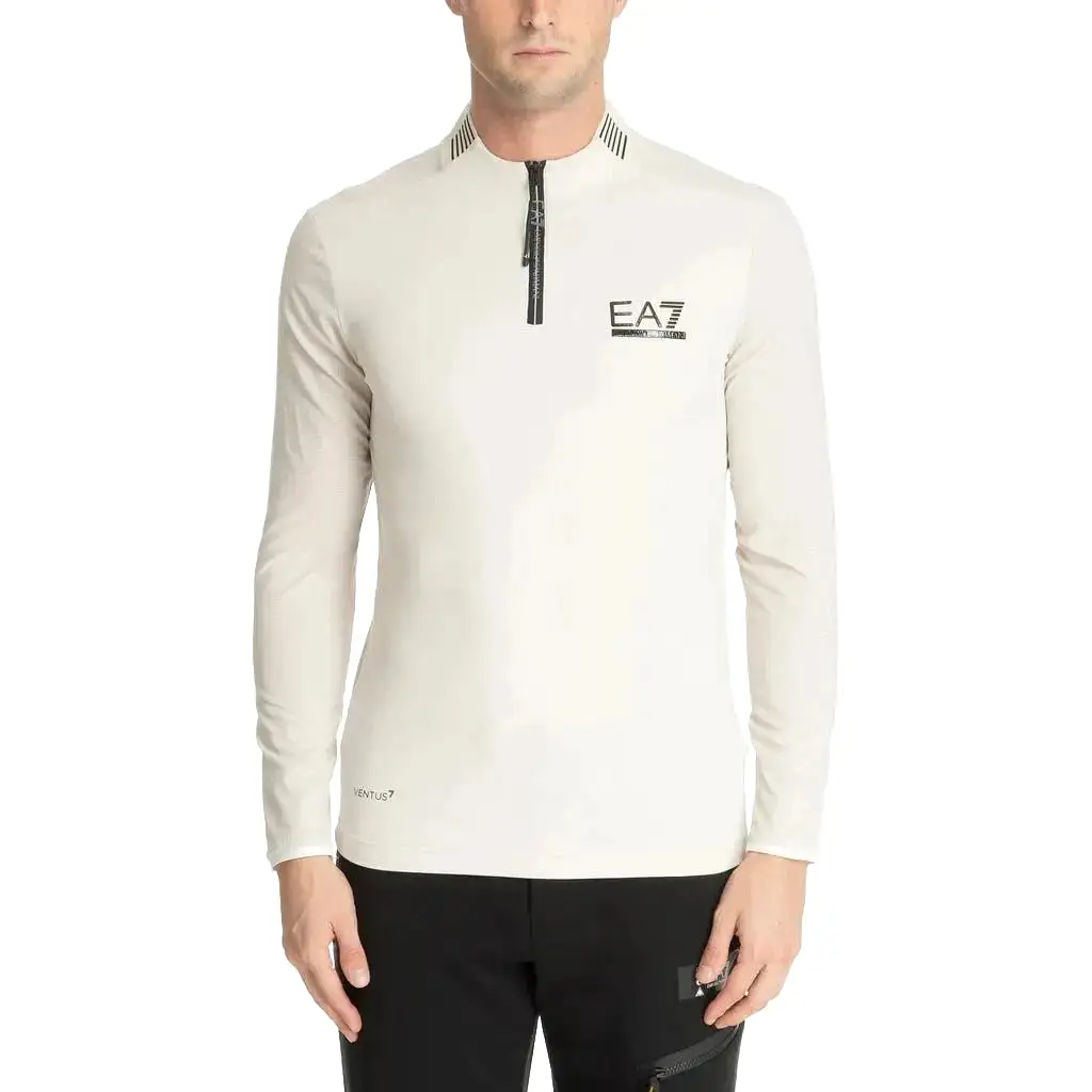 EA7 Golf Club Half-Zip Long Sleeve Polo Men