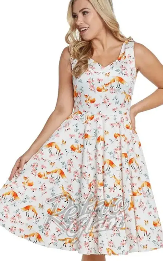 Eva Rose Misses Dress in Fox Print - 2XL left only