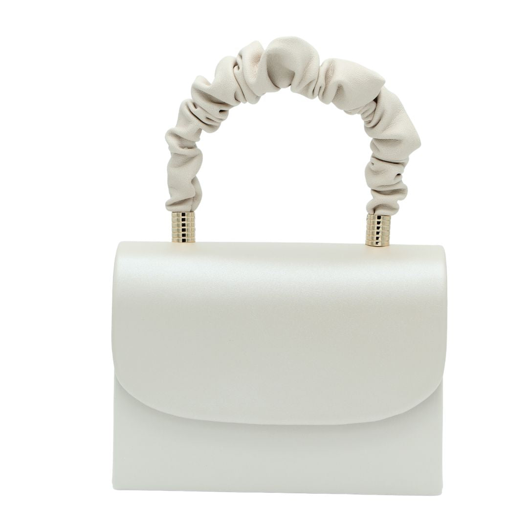 FABUCCI Cream Leather  Handbag