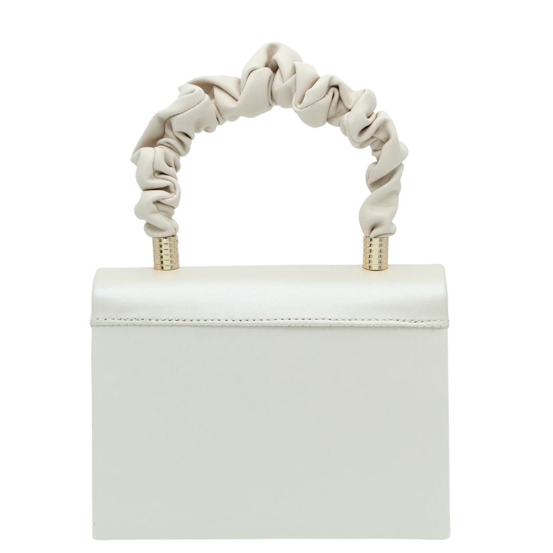 FABUCCI Cream Leather  Handbag