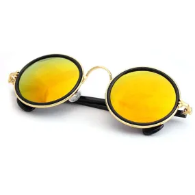 Fashion New Vintage Round Mirror Lens UV400 Sunglasses Women Men Unisex Sun Glasses PY3 SM6