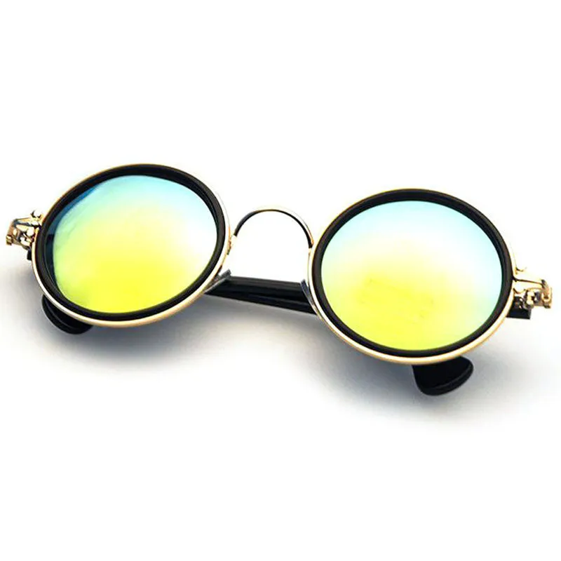 Fashion New Vintage Round Mirror Lens UV400 Sunglasses Women Men Unisex Sun Glasses PY3 SM6