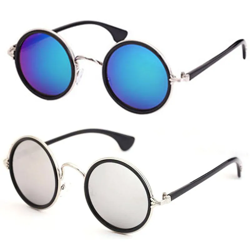 Fashion New Vintage Round Mirror Lens UV400 Sunglasses Women Men Unisex Sun Glasses PY3 SM6