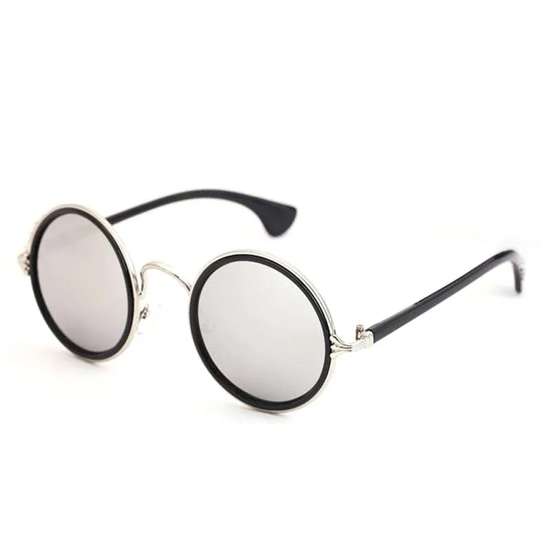 Fashion New Vintage Round Mirror Lens UV400 Sunglasses Women Men Unisex Sun Glasses PY3 SM6