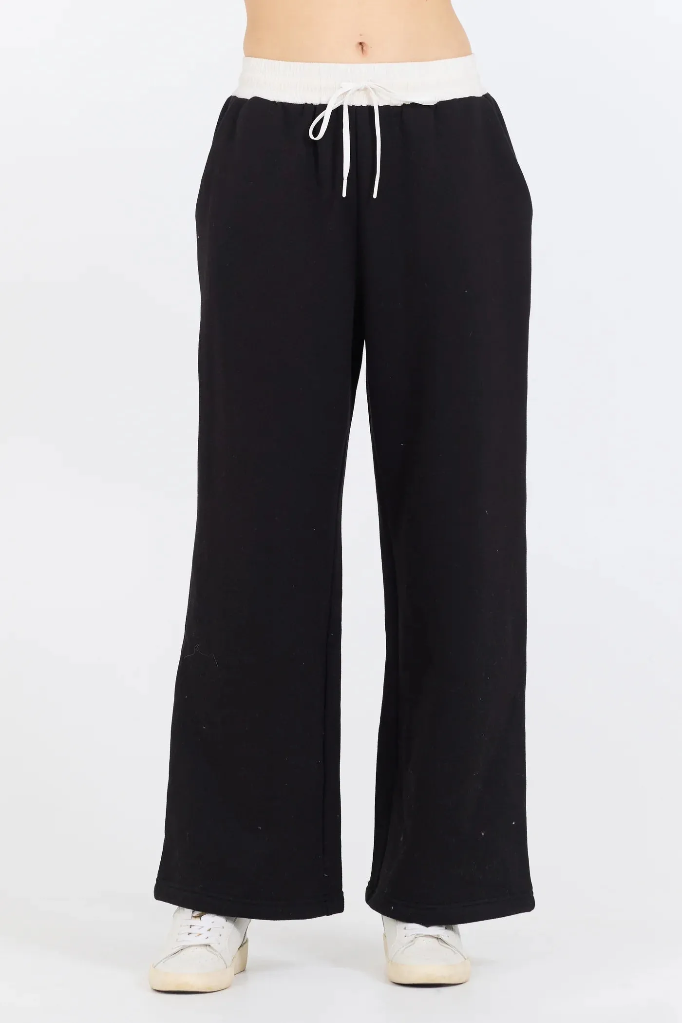 Fleece Pant w/ Poplin