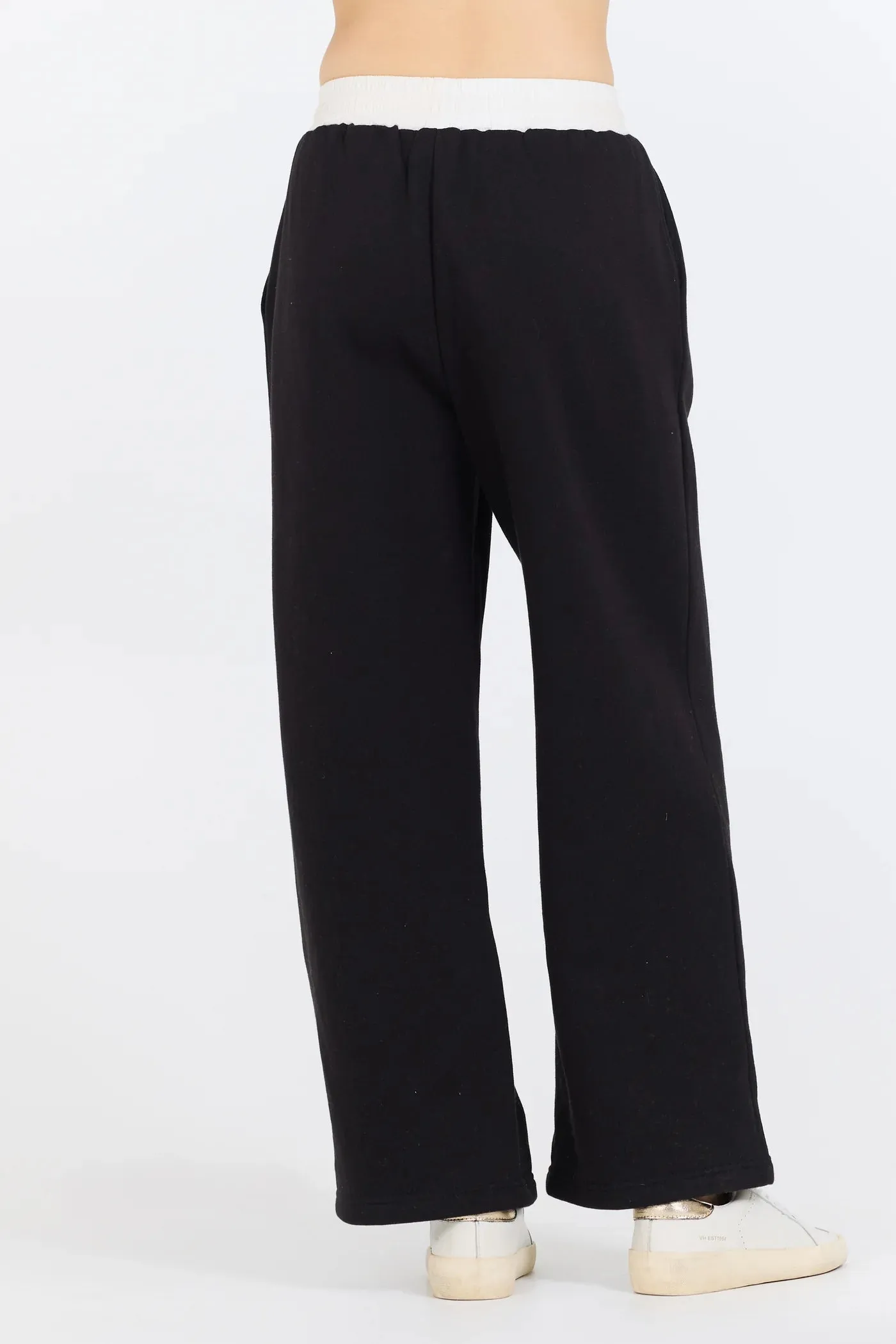 Fleece Pant w/ Poplin