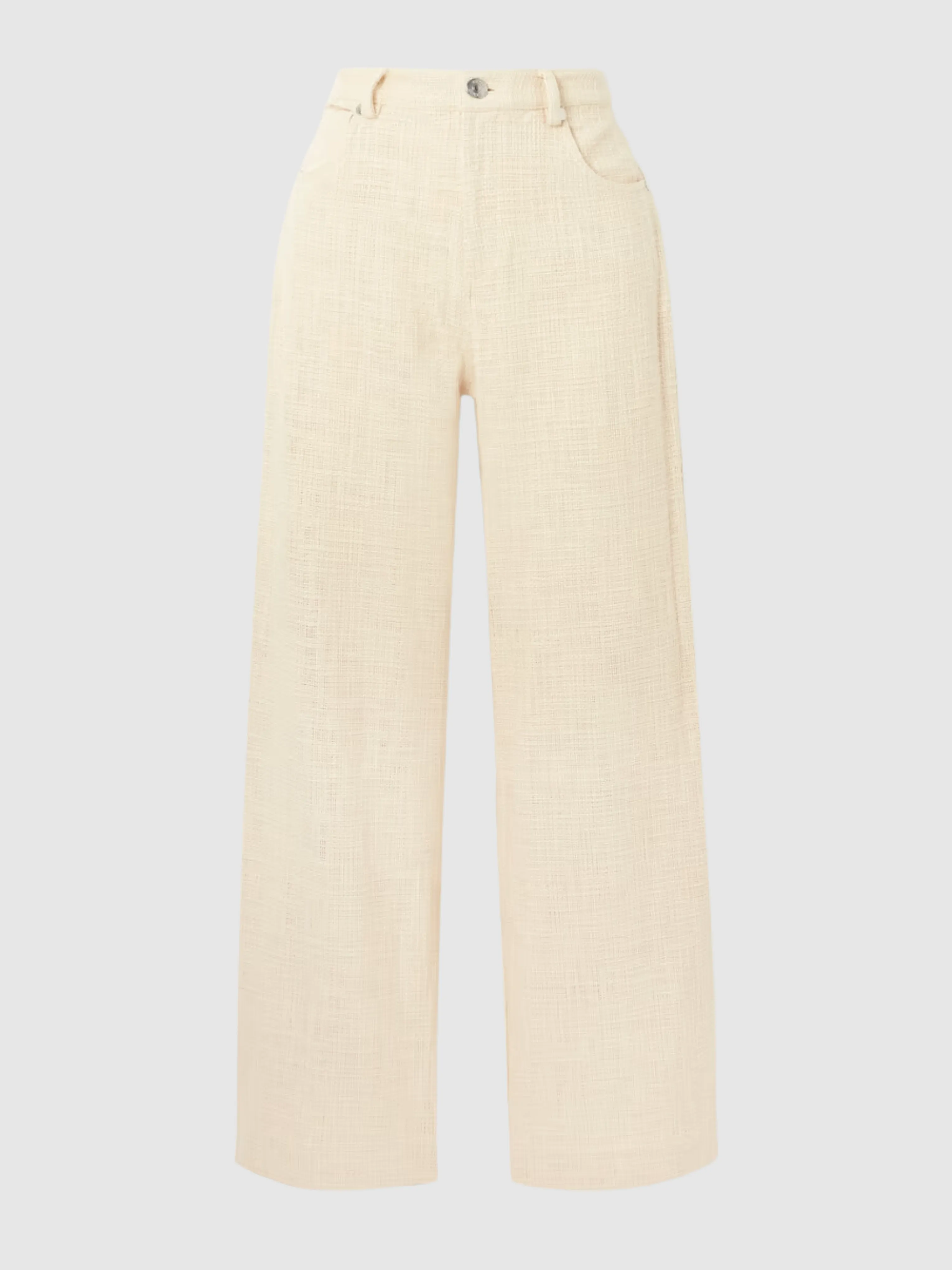 Grayson Cotton Tweed Wide-Leg Pants