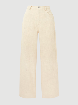 Grayson Cotton Tweed Wide-Leg Pants