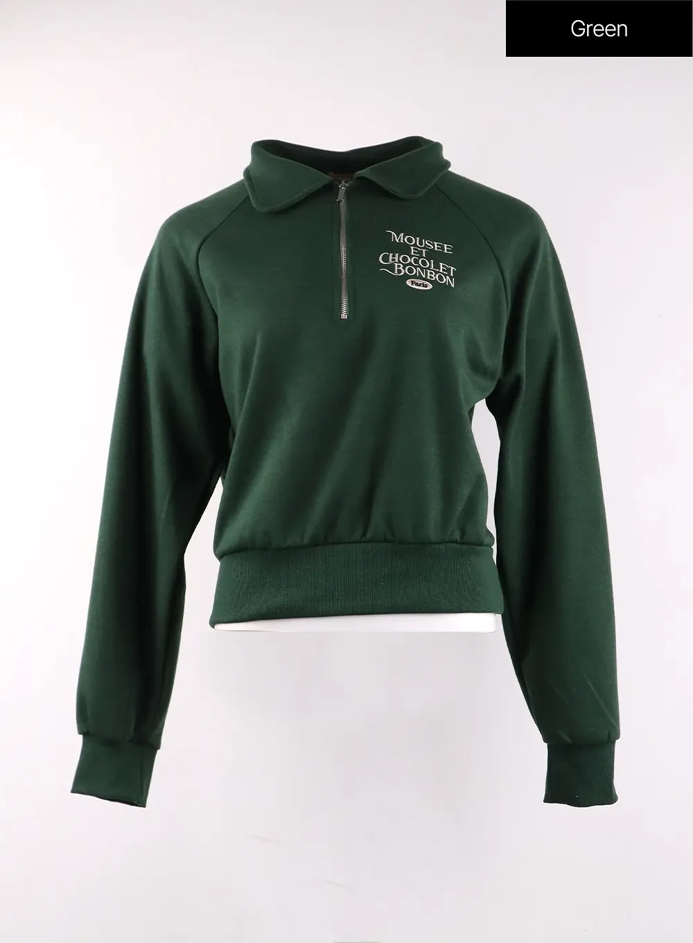 Half Zip Lettering Sweatshirt OF406