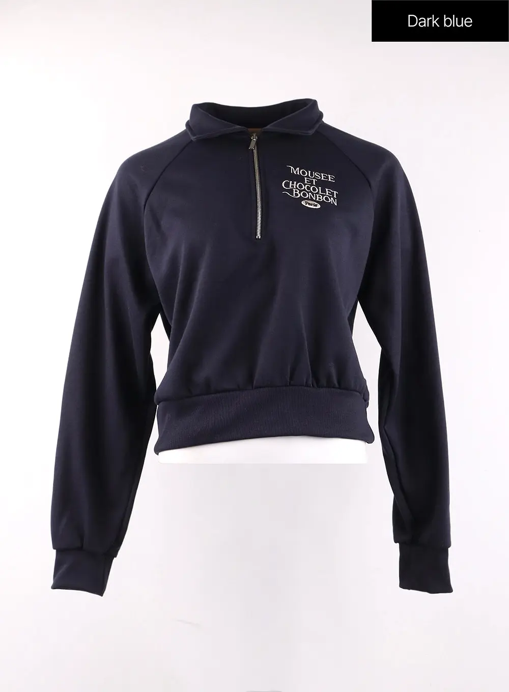 Half Zip Lettering Sweatshirt OF406