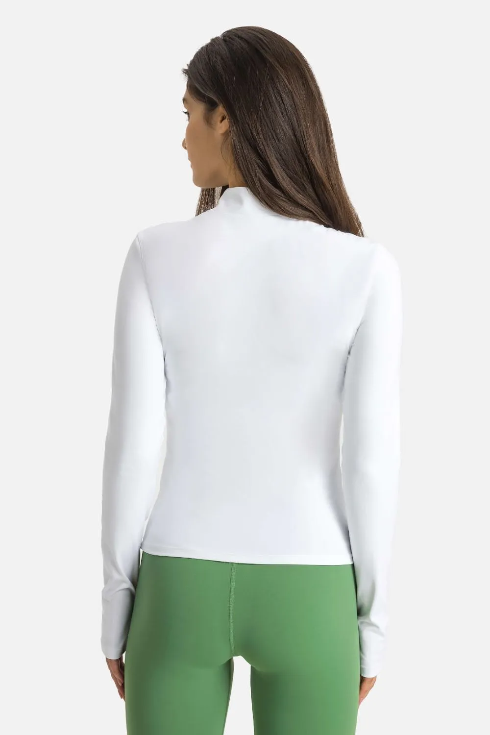 Half Zip Thumbhole Sleeve Sports Top