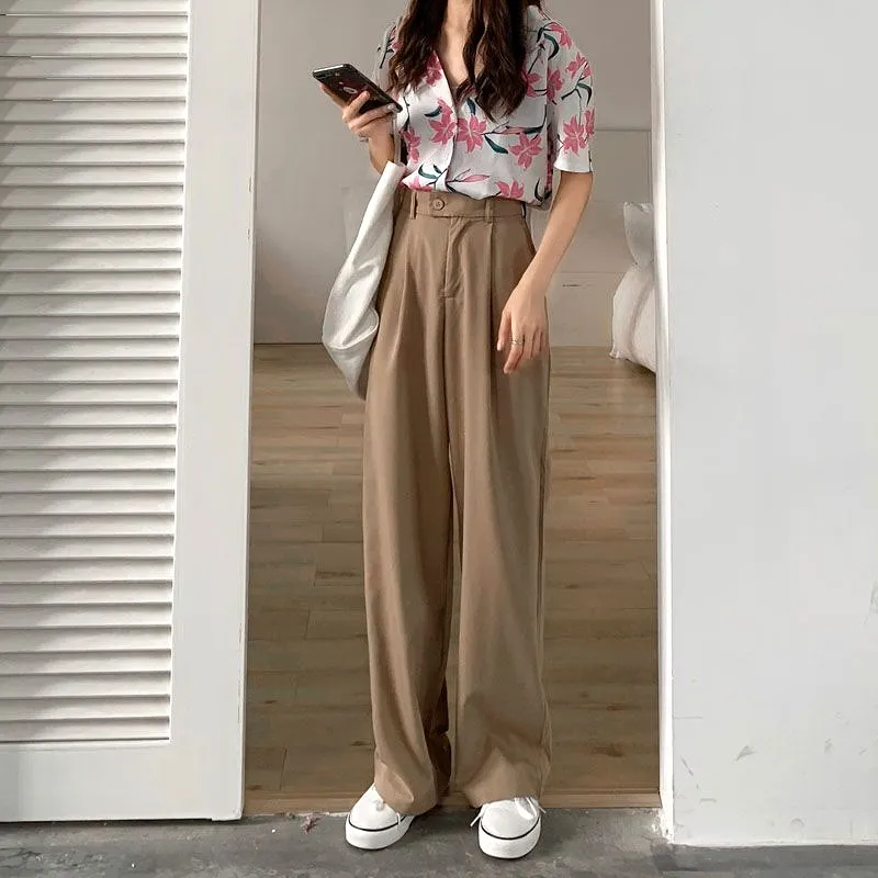 High-Waist Wide-Leg Dress Pants dd1