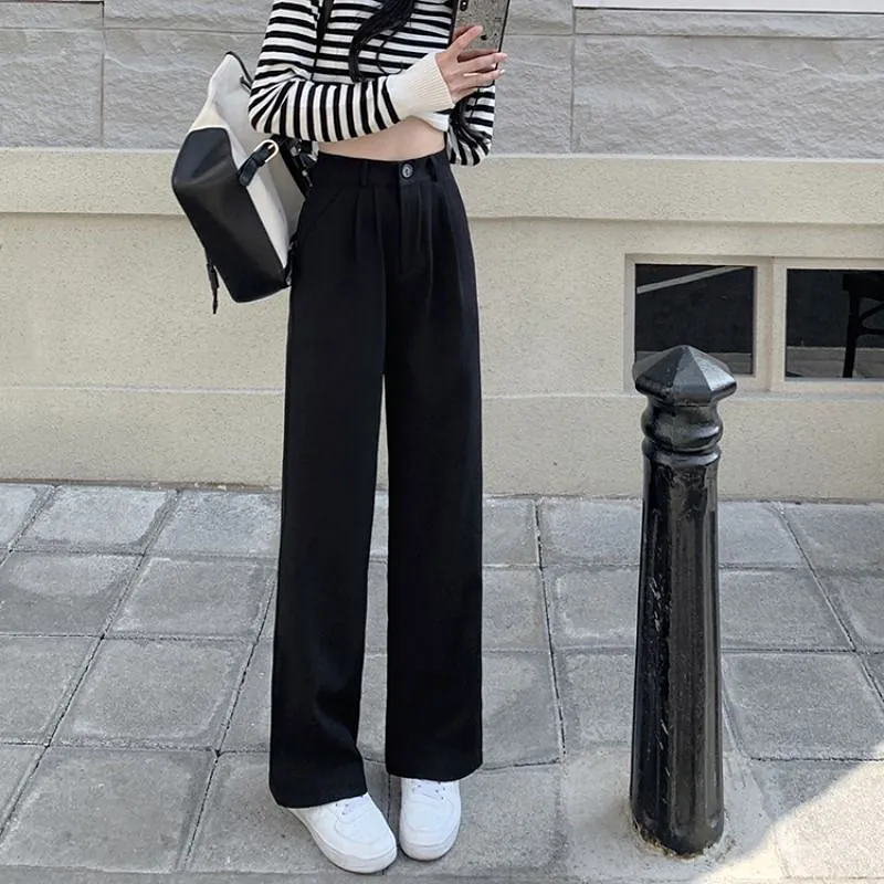 High Waist Wide Leg Dress Pants dd5