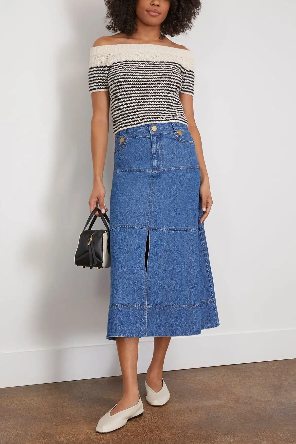 Hudie Skirt in Medium Indigo Blue