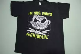 I'm Your Worst Nightmare Before Christmas Burton Vintage Mishi Movie Promo T-Shirt