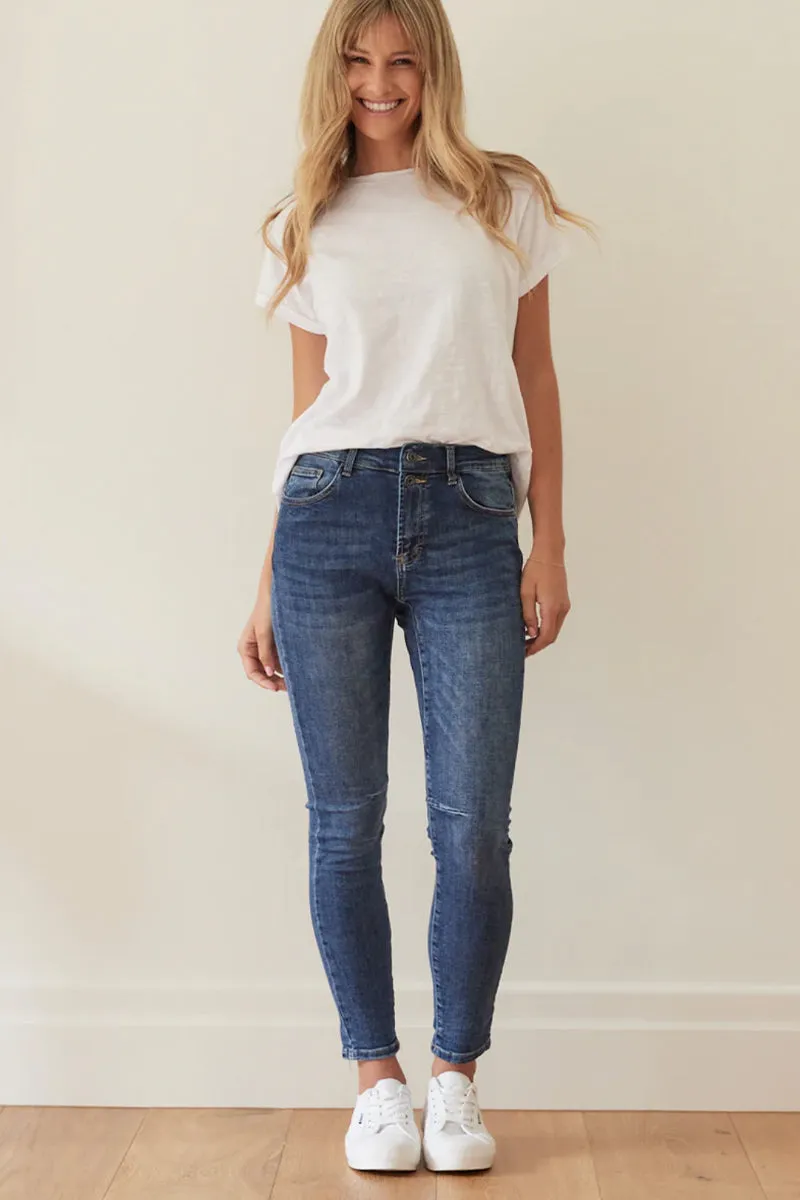 Italian Star Emma Stretch Jeans Dark Wash