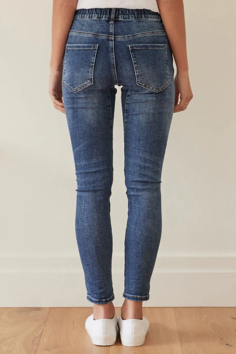 Italian Star Emma Stretch Jeans Dark Wash